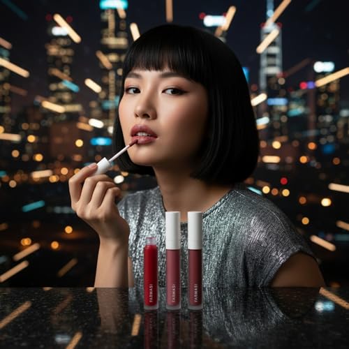 FARMASi Make Up Matte Liquid Lipstick, Long-Lasting and Ultra-comfortable, High-Impact, Lightweight, Organic, Pure Pigments (Red Love)