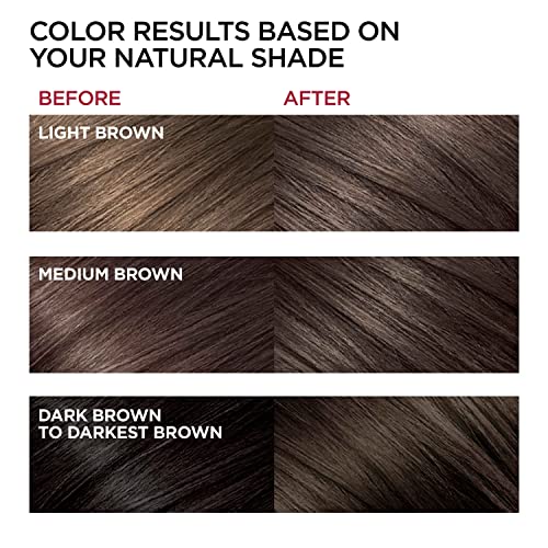 L'Oreal Paris Superior Preference Luminous Fade-Defying Permanent Hair Color, Hair Dye For Up to 9 Weeks of Radiance, Dark Brown 4, 1 Hair Dye Kit (Pack of 2)