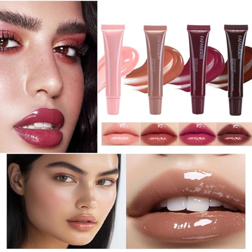 Baorder 4-Color Hydrating Lip Gloss Set with High Shine
