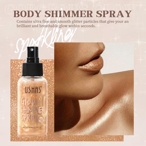 Body Glitter Spray - Quick Drying Shimmer for Women & Men