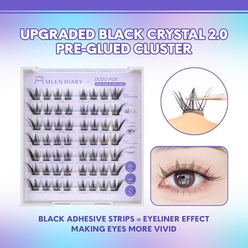Self-Adhesive Lash Clusters - Pre-Glued DIY Eyelash Extensions 56pc