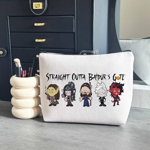 WCGXKO Novelty Gamer Gift Straight Outta Game Zipper Pouch Makeup Bag for Gamer