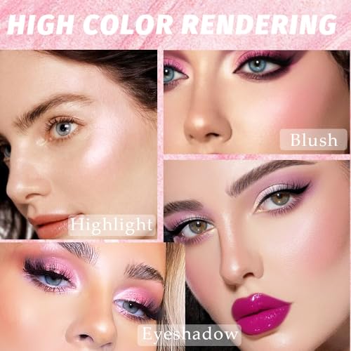 12Colors White Purple Eye Shadow Palette Makeup,Highly Pigmented Matte Shimmer Eyeshadow Palette White Purple Eye Shadows Long Lasting Waterproof Blendable Naturing-Looking,Great for Travel Gift Kit
