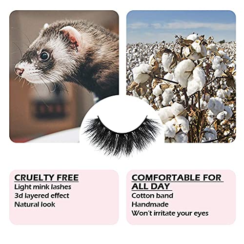 Arison 3D Mink Lashes - Wispy Dramatic Reusable Eyelashes