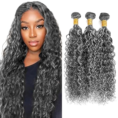 P1B Grey Water Wave Human Hair Bundle 16" - 3 Bundles
