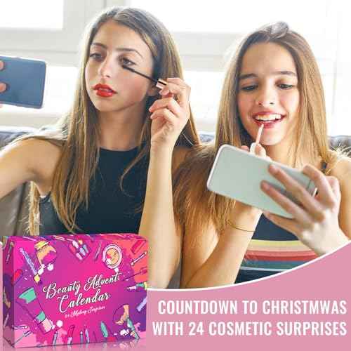 Makeup Advent Calendar 2025 Teen Girls Women Beauty Countdown Calendar Christmas Gifts for Women Teen Girl Trendy Stuff Unique Makeup Set Gifts Mascara Lipstick Blush Eyebrow Gel Eyeshadow