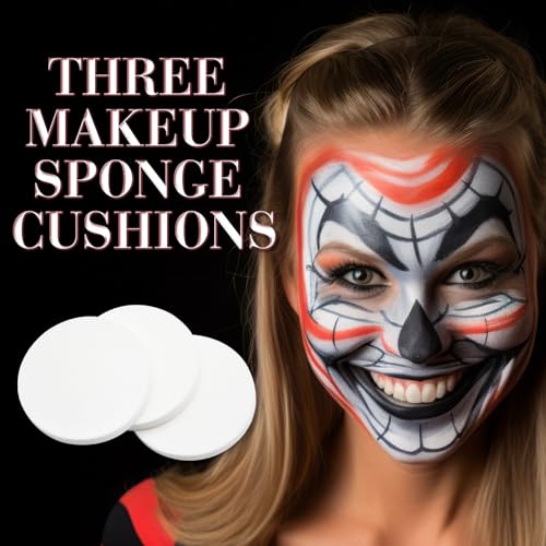 3-Piece Face & Body Paint Set - Red, Black, White SFX Makeup