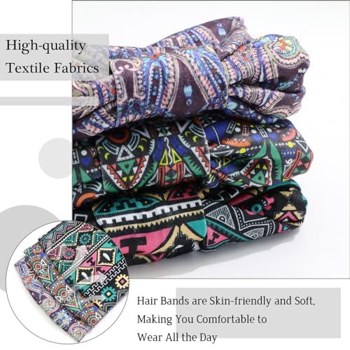 SAWINDA Wide Bow Headbands for Women - Stretchy Non-Slip Hairbands
