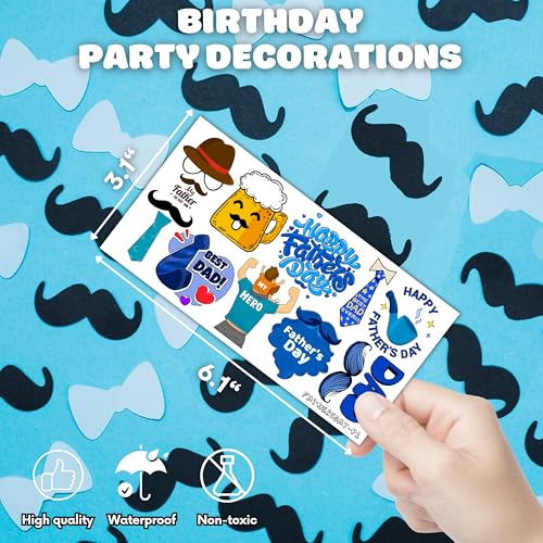 Father's Day Temporary Tattoos - 104 PCS Party Favors