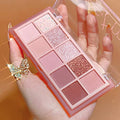 Go Ho 10 Colors Eyeshadow Palette - Matte Shimmer Glitter