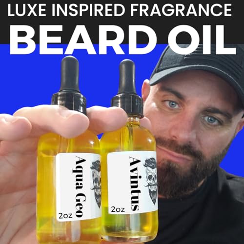 Luxury Cologne Oil - 2oz Anti-Aging Blend with Plant Retinol for Beard, Skin & Hair (Guilty Black)