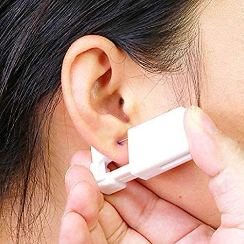 Self Ear Piercing Gun Kit 2 Pack Disposable Ear Piercing Tool No Pain Easy Use with Studs