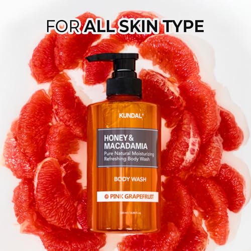 KUNDAL Honey & Macadamia Body Wash Cherry Blossom - Natural Hydrating Shower Gel