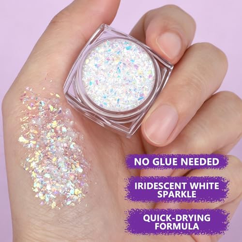 Teenitor Body Glitter Gel & Face Gems Stickers Set – 12 Pots