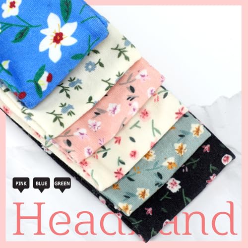 Skicuff 12-Pack Women's Floral Headbands - Non-Slip Summer Hair Accessories