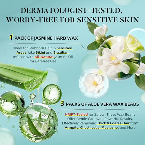LANSLEYWAX Digital Waxing Kit for Women Men, Blue Green Wax Pot Warmer