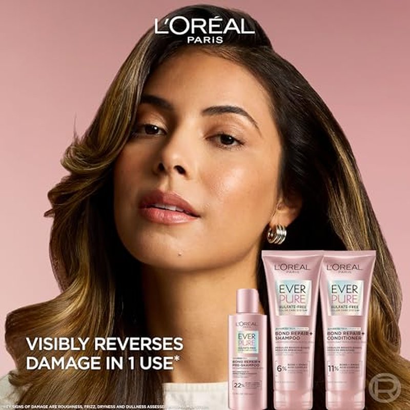 L'Oreal Paris EverPure Bond Repair+ Shampoo & Conditioner Set 13.6 oz