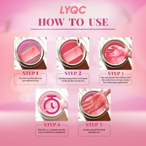 LYQC Paraffin Wax Refill 10-Pack - Peach Scented Hand & Foot Spa Wax