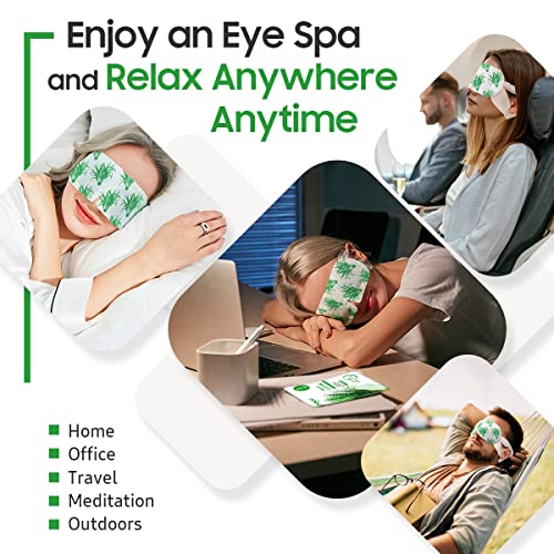 BeHoomi Steam Eye Mask, 10 Packs Heated Eye Mask, Self Heating Disposable SPA Warm Compress for Eyes Sleep Mask, Soothing Moist Heat Eye Masks, Travel Essentials & Relaxation Gifts (Lemongrass Scent)