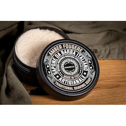 The Goodfellas¡¯ Smile AMBER FOUGERE (Lavender & Sandalwood) Italian Shaving Soap ? Classic Tallow Croap for Use with Shaving Brush, Razor & Traditional Wet Shave