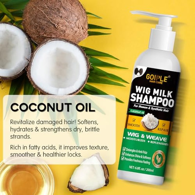 Goiple Wig Shampoo & Milk Spray Bundle for Synthetic Hair