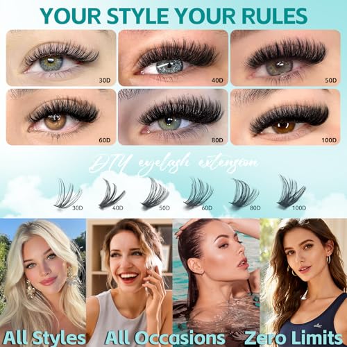 600pcs D Curl Wispy Lash Clusters Kit - DIY Eyelash Extensions