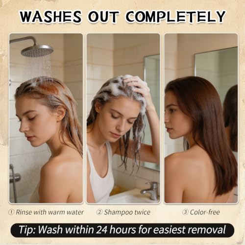 Byhoo Temporary Hair Dye Comb 6-Pack for Dark Hair