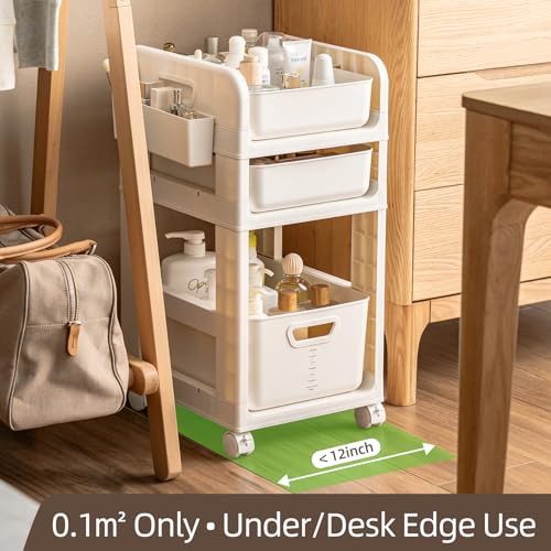 3 Tier Rolling Makeup Cart with Removable Drawer