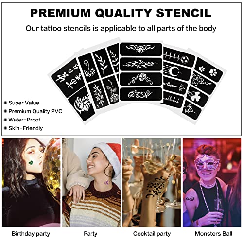 Henna Tattoo Stencil Kit - Self-Adhesive Body Art