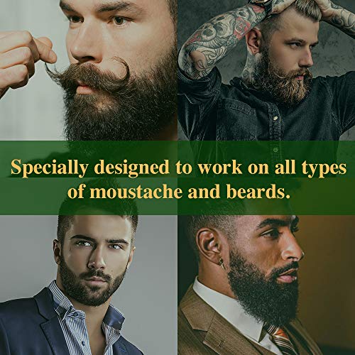 Clubman Mustache Wax for Men ? Brown Moustache Wax with Brush & Comb, Strong Hold, 0.5 oz x 3 Pack