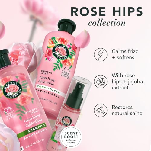 Herbal Essences Rose Hips Smooth Hair Care Set - Shampoo, Conditioner, Fragrance Mist