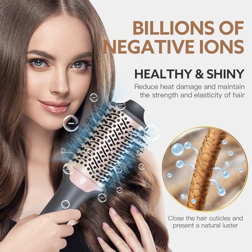 2-in-1 Blow Dryer & Hair Straightener Brush, Ionic Ceramic