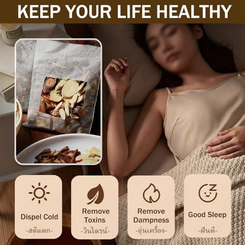 Ouliget Herbal Pedicure Foot Soak Bags - Ginger & Mugwort Bath (15 Pack)
