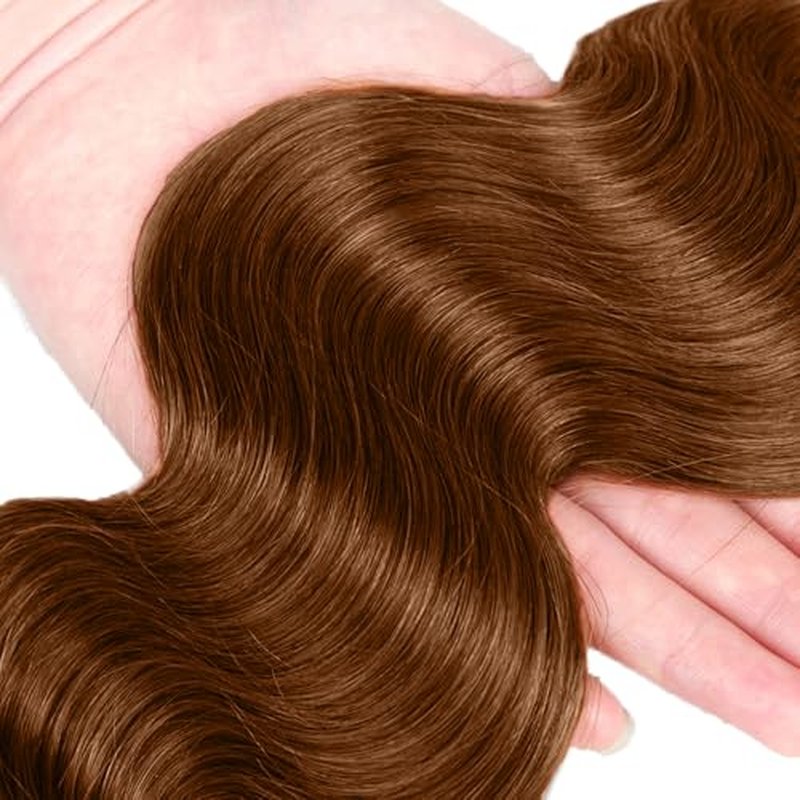 #30 Light Brown Body Wave Hair Bundles 22-26 Inch