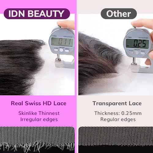 IDN BEAUTY SKINLIKE REAL HD 13x4 Lace Frontal Deep Wave 18 Inch Bleached Single Knots HD Frontal Skinlike Ultra-thin Frontal HD Lace Closure Virgin Human Hair 0.1 mm Pre Plucked Hairline