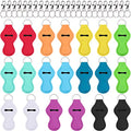Duufin 20 Pieces Chapstick Holder Keychains with 20 Pieces Metal Clip Cords for Chapstick Tracker and Safeguard