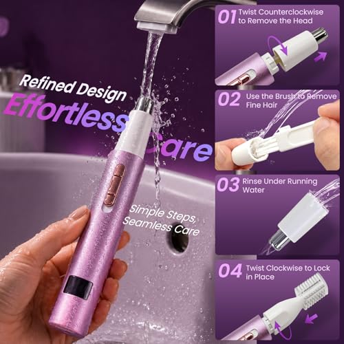 Nose & Ear Hair Trimmer with Rechargeable Battery & LED Display