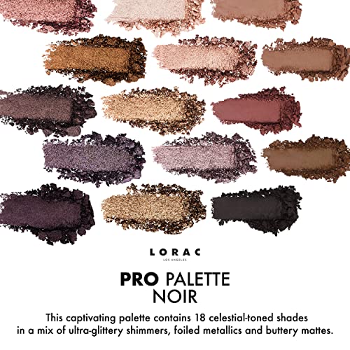 LORAC PRO Matte & Shimmer Eyeshadow Palette, Metallic High Pigmented, Mirror Compact