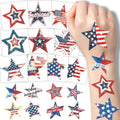120 Pcs Patriotic 4th of July Temporary Tattoos - Star Designs