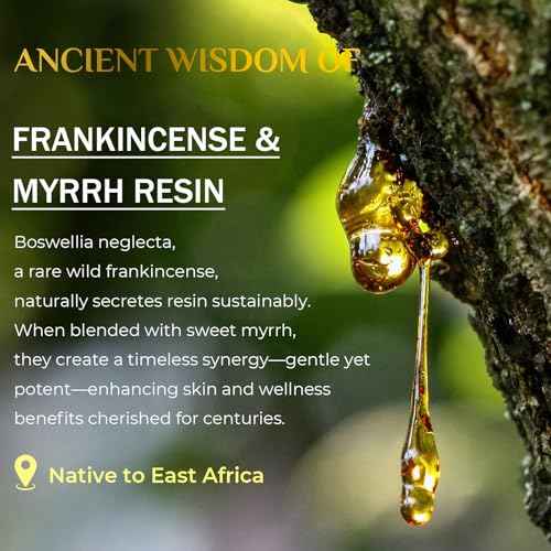 Frankincense Balm 2oz, Frankincense Essential Oil with Myrrh for Soothing Relief, Muscle Relaxation, Boswellia Serrata, Olive Oil, Vitamin E, Moisturizer for Dry, Cracked Skin