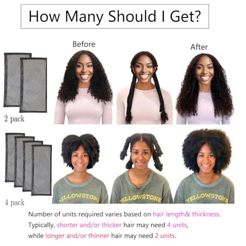 Curly Hair Stretcher Mesh Net to Prevent Shrinkage - 13 Inch (2 Pack)
