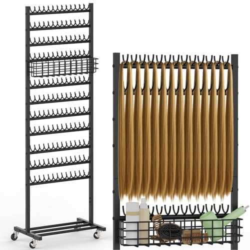 Braiding Rack 286 Pegs 2-Sided Hair Holder with Wheels