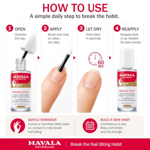 Mavala Stop Anti-Nail Biting & Thumb Sucking Deterrent Polish - 0.3 fl oz