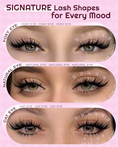 OKAYLOVE Manga Lash Clusters 12mm - 80pcs Wispy Anime Eyelashes