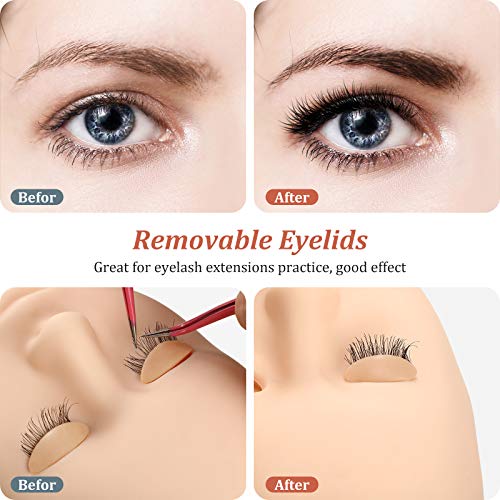 Maitys Replacement Eyelids for Lash Mannequin - 6 Pairs