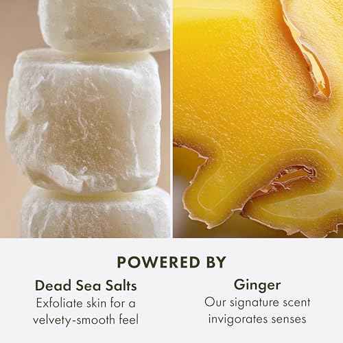 Origins Ginger Smoothing Body Scrub | Smooths & Softens | With Ginger & Dead Sea Salts, 21.2 Ounce