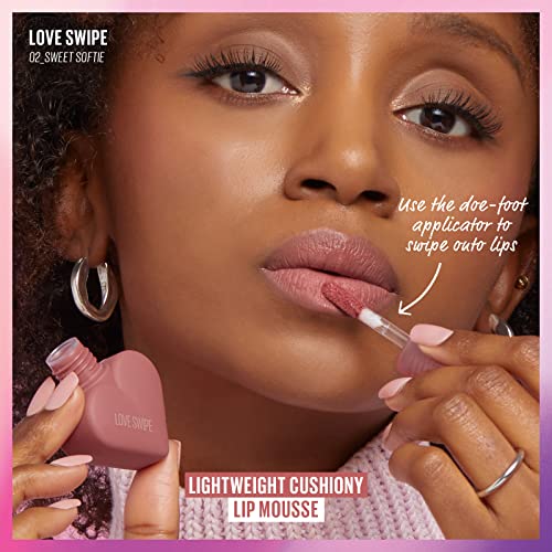 Kaja Lip Mousse - Love Swipe | with Raspberry Seed Oil and Vitamin E, Buildable, Blendable, Moisturizing, Velvet Finish, 01 Call Me, 0.22 Oz (5 shades)