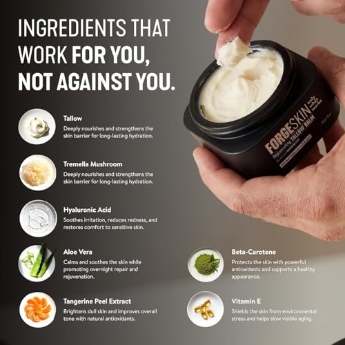 Forge Skin Beef Tallow Face Moisturizer for Men, 1.7oz