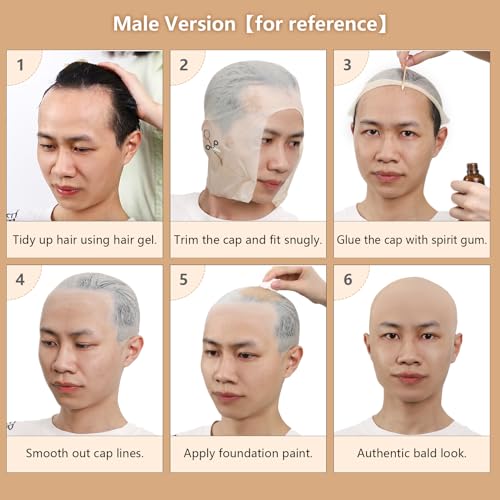 Bald Cap Makeup Kit with Greasepaint & Latex