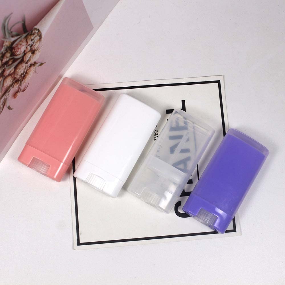 10 PCS plastic empty 15g Pink oval shape lip balm tube deodorant containers 0.5oz lipstick tube small wax packing container